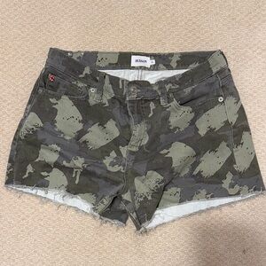 Hudson Jeans Women's Green Camouflage Shorts